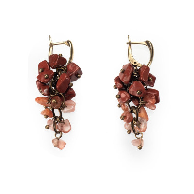 Сережки з яшмою