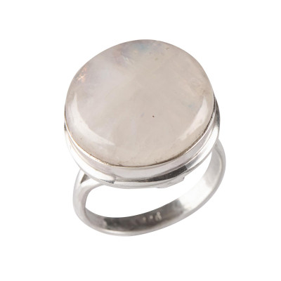 Кольцо с натуральным адуляром (лунный камень) из серебра