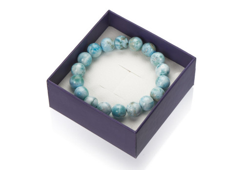 Браслет з натурального ларимара