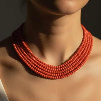 Бусы из натурального коралла