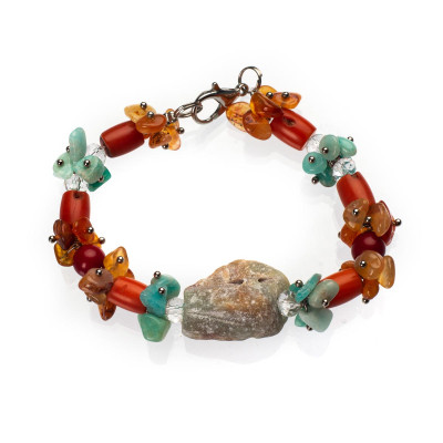 Браслет з натуральним амазонітом 