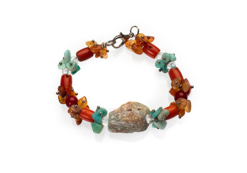 Браслет с натуральным амазонитом 