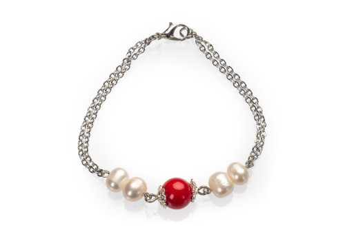 Браслет с натуральным кораллом