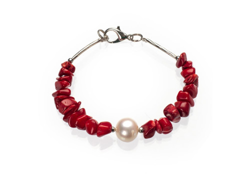 Браслет с натуральным кораллом
