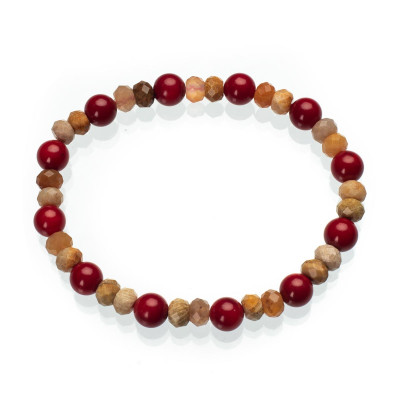 Браслет з натуральним коралом