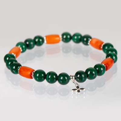 Браслет з малахітом 