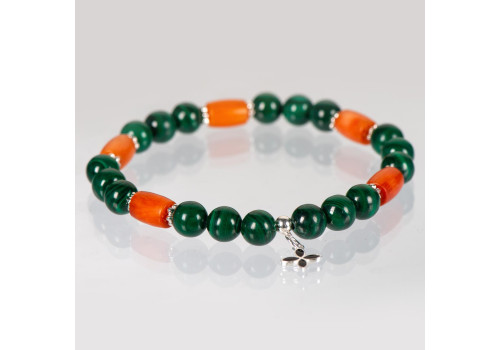 Браслет з малахітом 