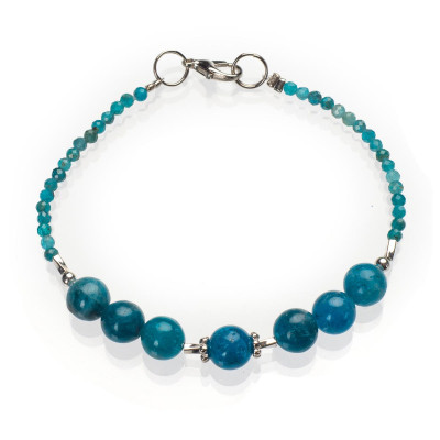 Браслет з натурального апатита