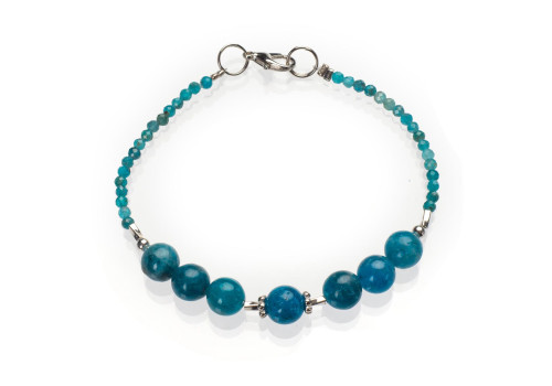 Браслет з натурального апатита