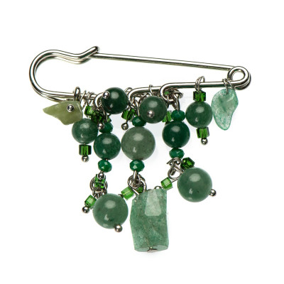 Брошка з кварцем