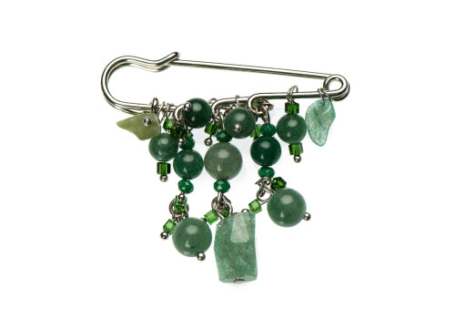 Брошка з кварцем