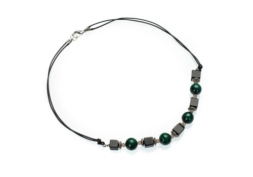 Намисто з натурального малахіту