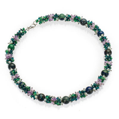 Бусы из азурмалахита