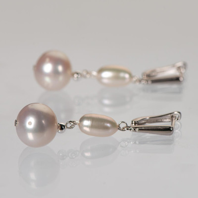 Сережки з перлинами зі срібла