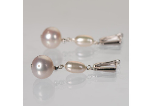 Сережки з перлинами зі срібла