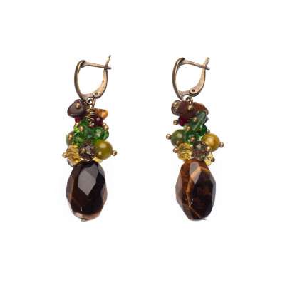 Сережки з тигровим оком 