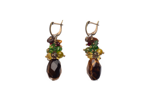 Сережки з тигровим оком 