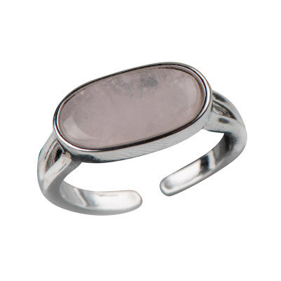 Каблучка з рожевим кварцем