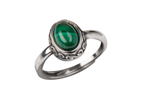 Каблучка з малахітом