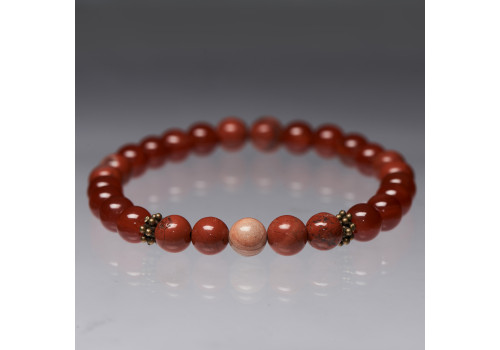 Браслет чоловічий з сердоликом і яшмою