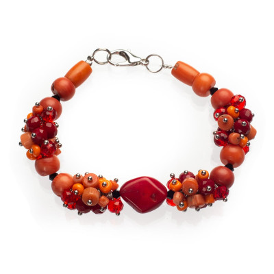 Браслет з натурального коралу