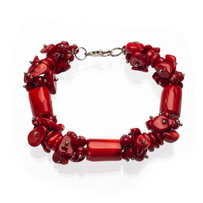 Браслет з натурального коралу