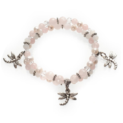Браслет з рожевим кварцем