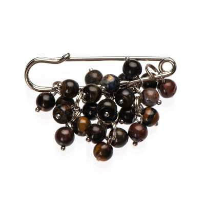 Брошка з натуральним петерсітом