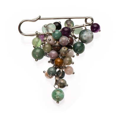 Брошка з яшмою