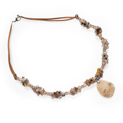 Намисто з агату Ботсвана