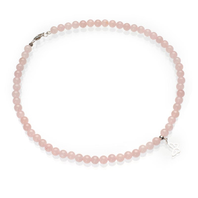 Намисто-чокер з рожевого кварцу