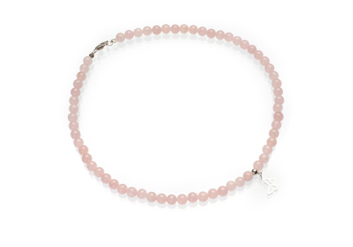 Намисто-чокер з рожевого кварцу
