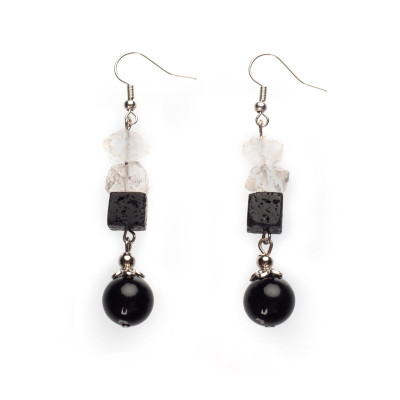 Сережки з агатом