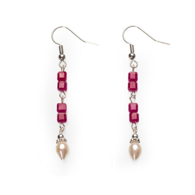 Сережки з корундом