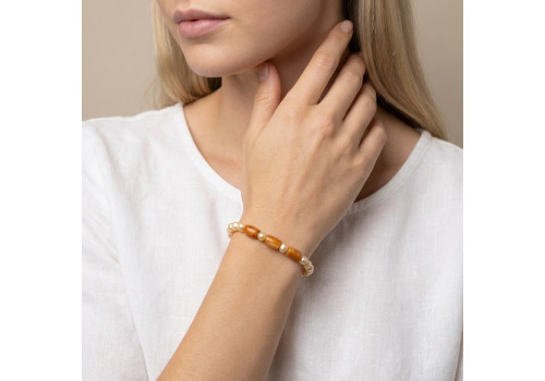 Браслет з натуральним коралом