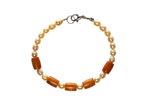 Браслет з натуральним коралом