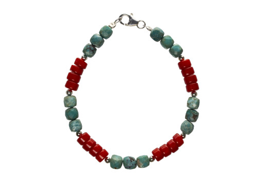 Браслет з натуральним коралом