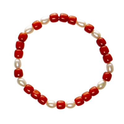 Браслет з натуральним коралом