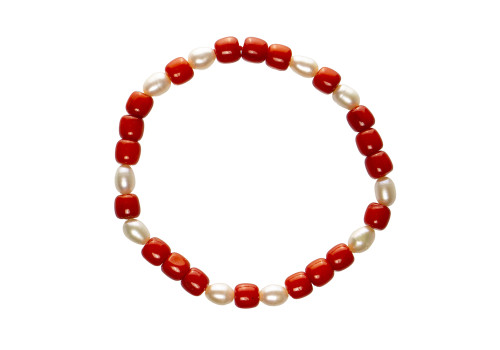 Браслет з натуральним коралом