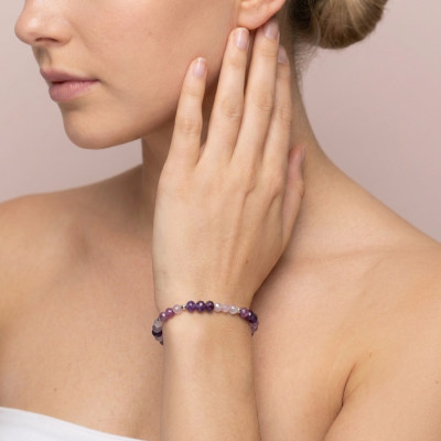 Браслет с натуральным рубином