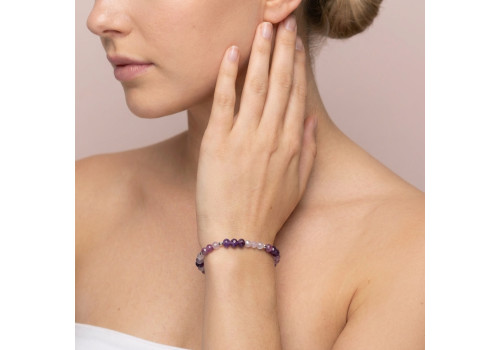 Браслет з натуральним рубіном