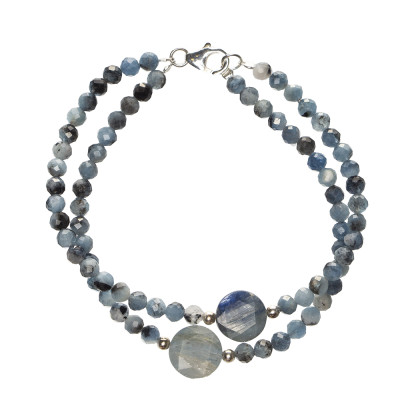 Браслет з натурального кіаніту