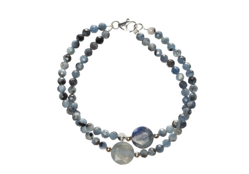 Браслет з натурального кіаніту