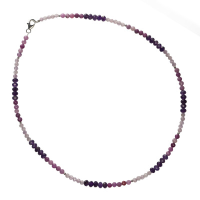 Бусы с натуральным рубином