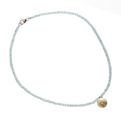 Намисто-чокер з блакитного топазу