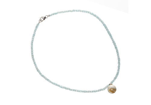 Намисто-чокер з блакитного топазу