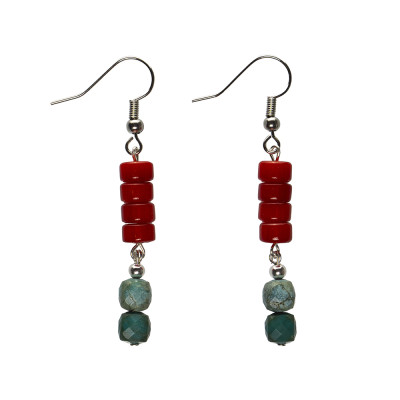 Сережки з натуральним коралом