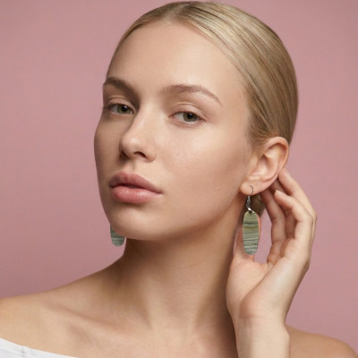 Сережки з агатом 