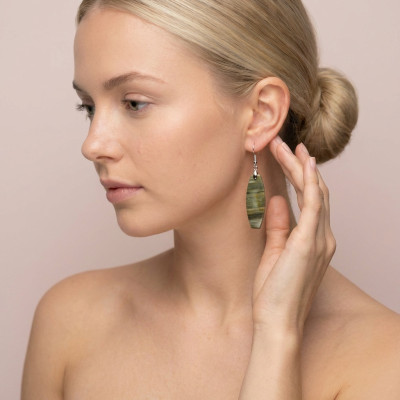 Сережки з агатом 