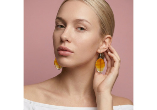 Сережки з агатом 